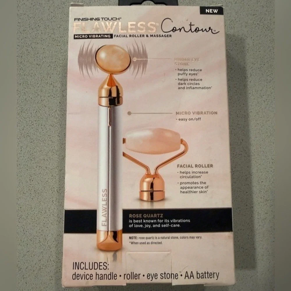 Finishing Touch Flawless Contour‎ Micro Vibrating Facial Massager Rose Quartz